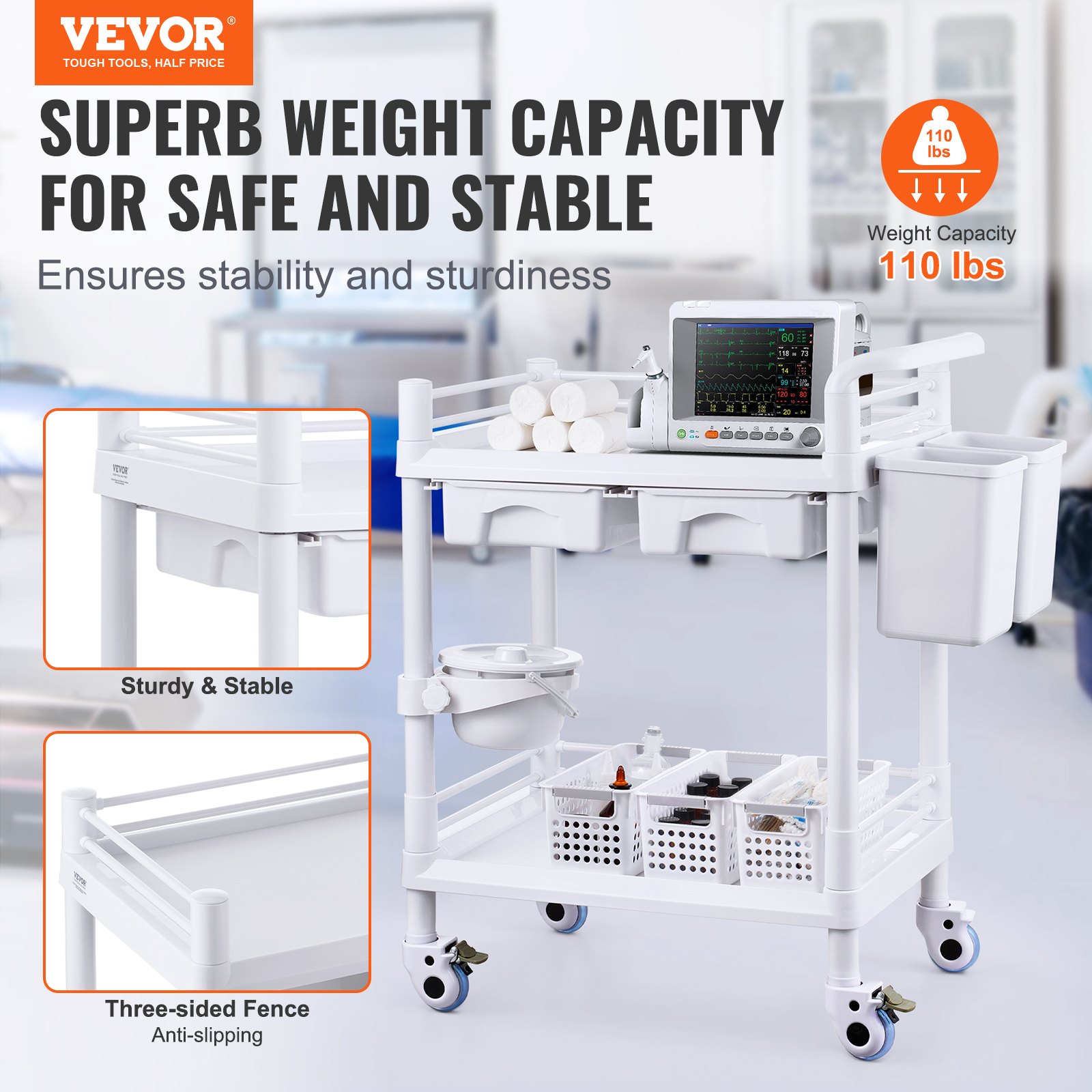 2 Tiers Lab Carts, Lab Utility - Medical Labs 리뷰 및 가격