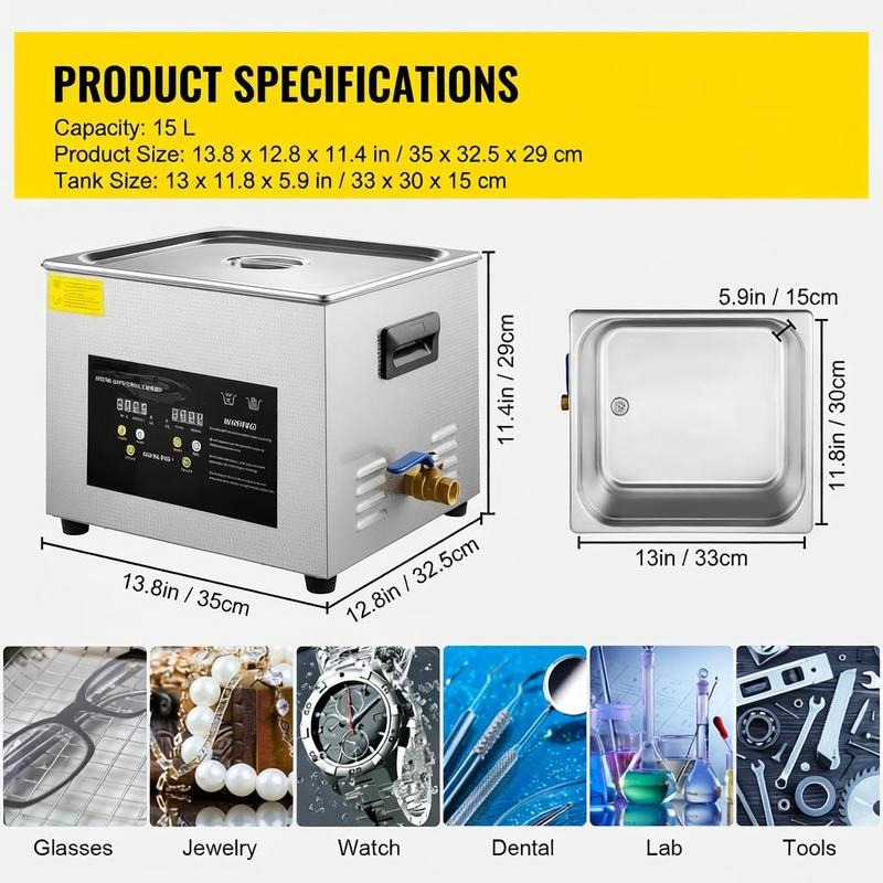 Digital Sonic Washer 15L For L - Medical Lab Professional 리뷰 및 가격