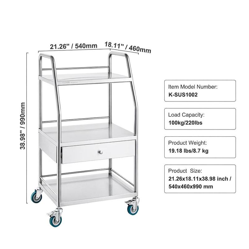 Medical Trolley 23.6x15.7x33.4 - Medical Lab Professional 리뷰 및 가격