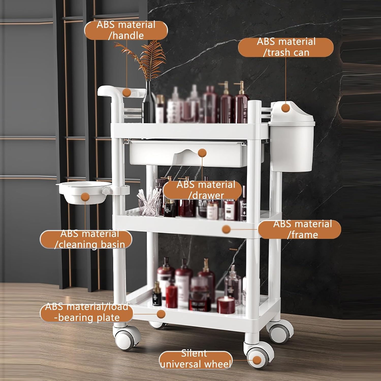 3-Tier Medical Utility Cart Wi - Medical Lab Furniture 리뷰 및 가격